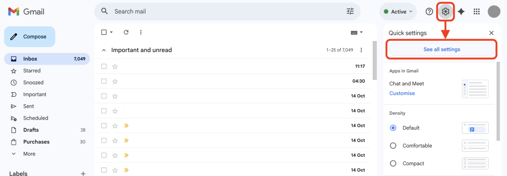 Setting Gmail